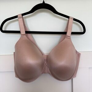 Soma Vanishing Back Full Coverage Bra 36G Underwire Adjustable Pink Smoothing